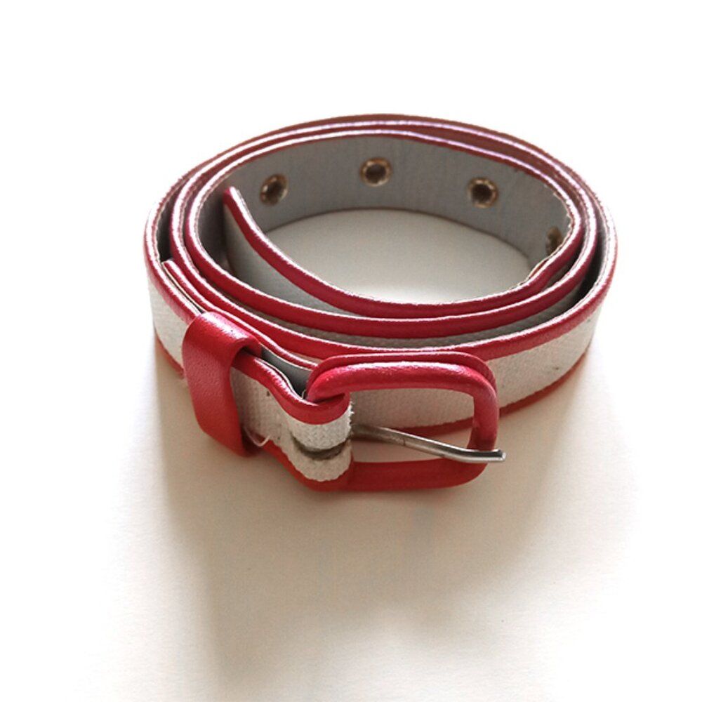 Vintage Hanae Mori Japan Designer Leather Belt Womens 1980's 80's Haute Couture